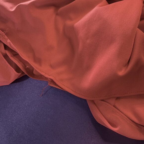 📌 One-Shoulder Draped Chiffon Beaded Plated Bodice Gown Deep Back Neckline - Picture 14 of 16